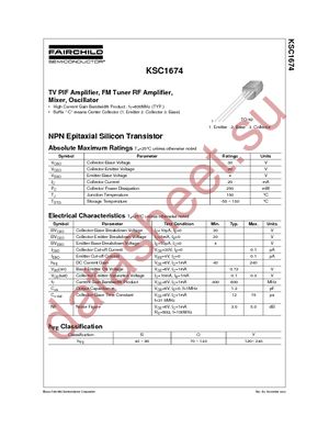 KSC1674YTA datasheet  